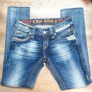 Rock Revival Gwen skinny jeans size 27